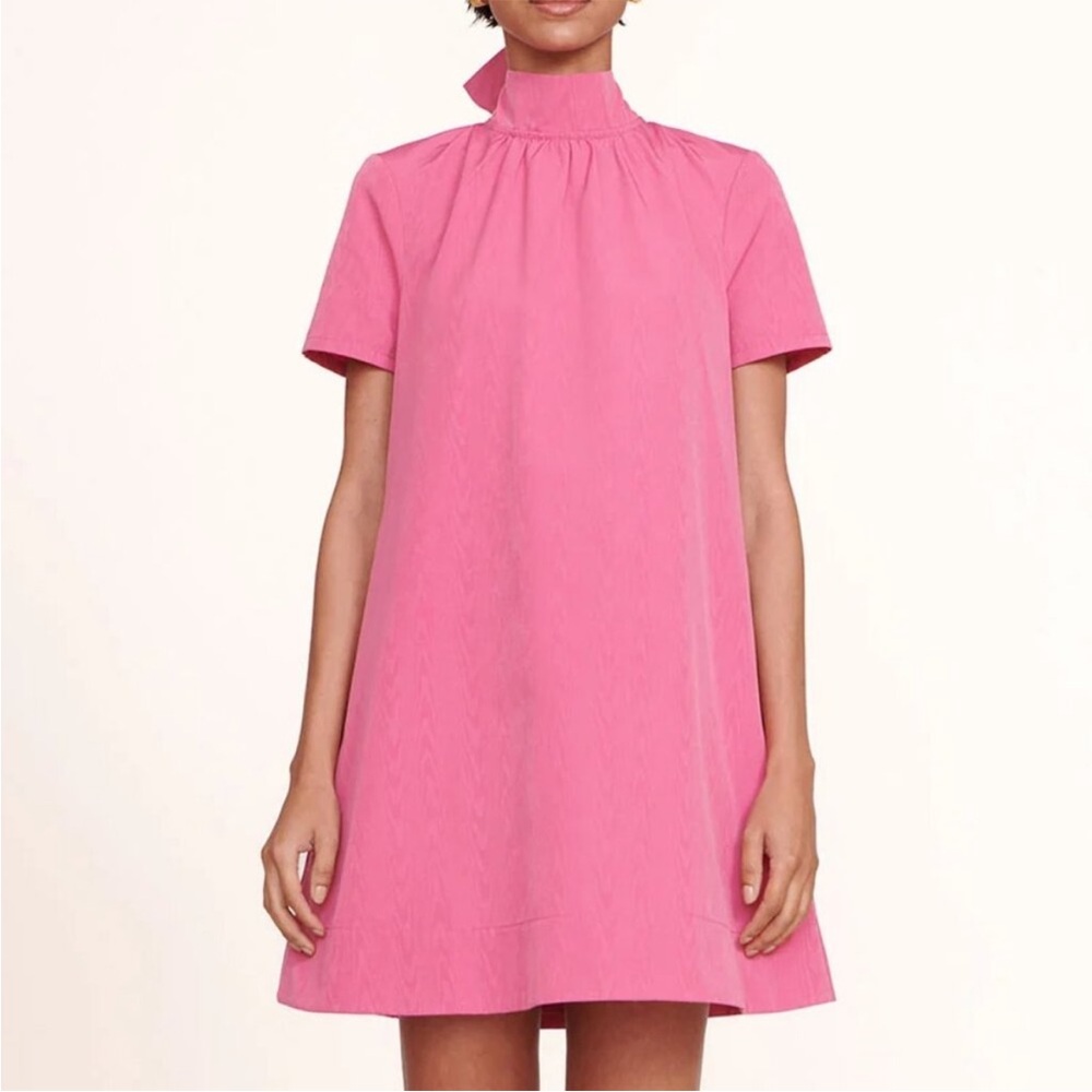 NEW NWT STAUD Mini Ilana Dress In Lollipop Pink